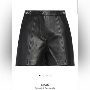 BNWT - Genuine leather Maje shorts